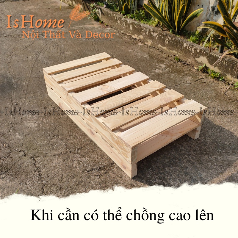 Kệ Pallet Dùng Làm Ghế Sofa Bệt/ Kê Đồ/ Decor - Kích Thước 100x50cm Cao 9cm