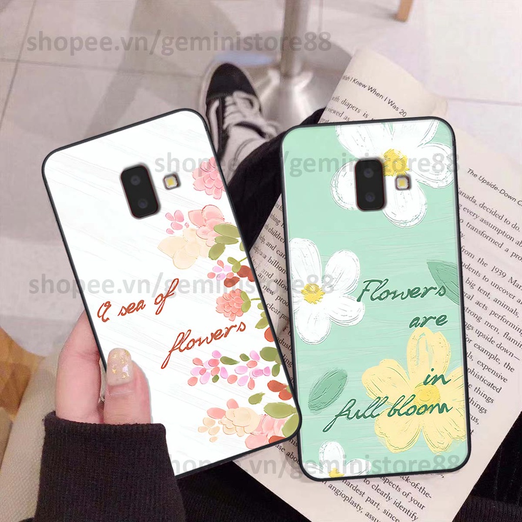 Ốp Samsung J6 2018 / J6 Plus / J6+ in hình hoa lá nhiều màu sắc siêu đẹp, siêu xinh, siêu cá tính