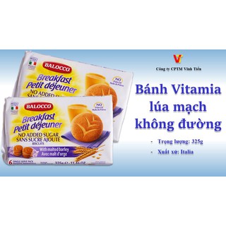 Bánh quy lúa mạch không đường Vitamia gói 325g