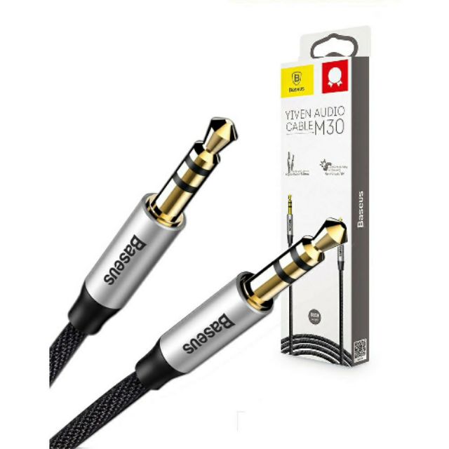 Dây cáp âm thanh chất lượng cao AUX Audio 3.5 Baseus M30 (Aux Cable 3.5mm Jack Male to Male)