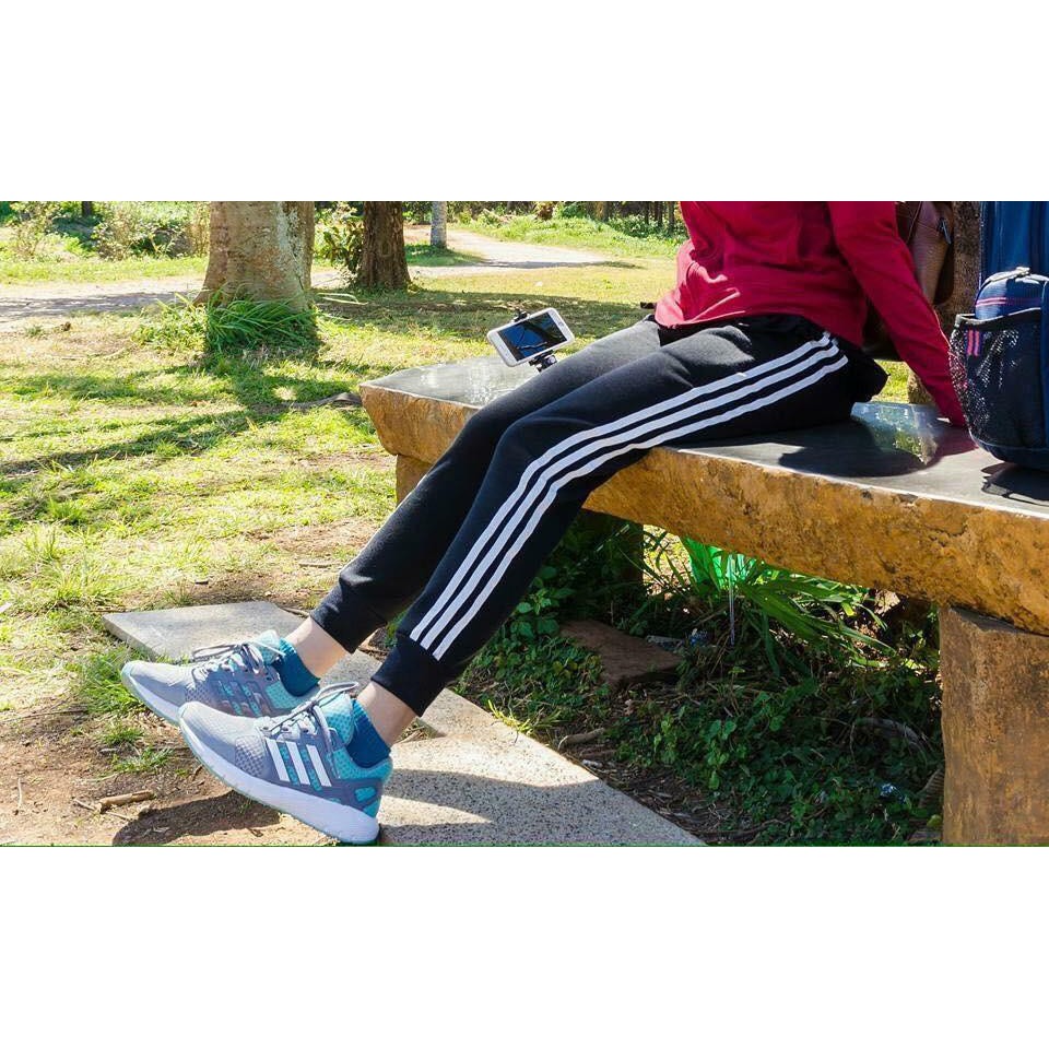 Quần Jogger Thun Thể Thao Nam Nữ Sọc Trắng Unisex Chất Dày Dặn