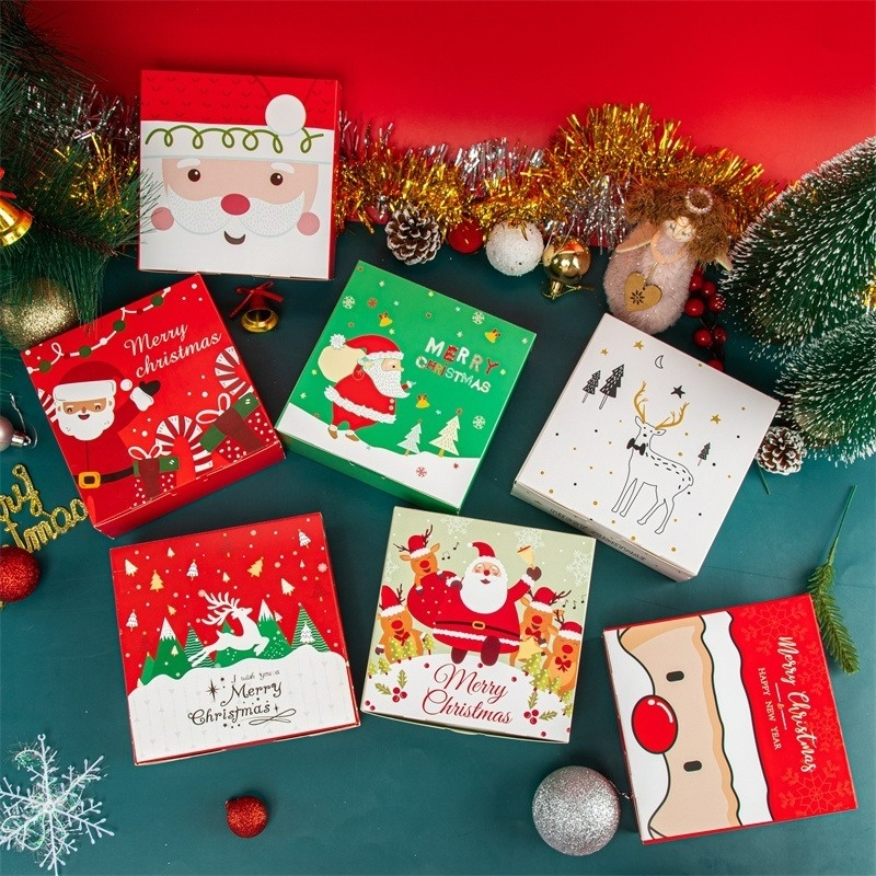 Hộp đựng bánh kẹo hình ông già noel/người tuyết chất lượng cao thân thiện với môi trường
