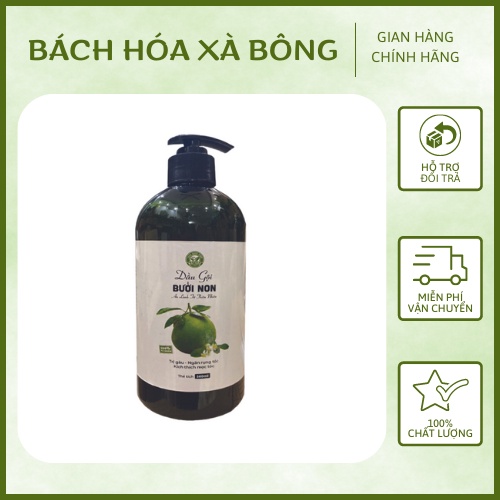 Dầu gội bưởi non Bách Hoá Xà Bông, dầu xả bưởi giúp mọc tóc giảm gàu handmade - sp 2