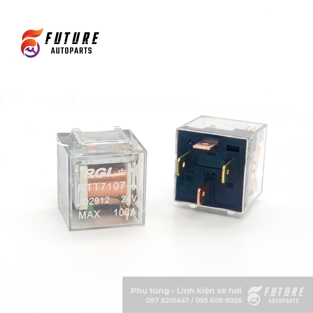 Rơ le 4 chân, 5 chân  trong suốt chống thấm nước cho xe hơi - Future Autoparts