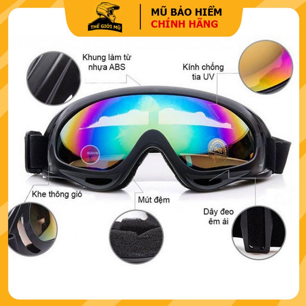 Kính UV nhiều màu gắn mũ bảo hiểm,kính UV gắn nón bảo hiểm nửa đầu,mũ 1/2,mũ 3/4 đi phượt,phụ kiện trang trí