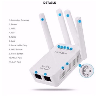 Bộ Kích sóng wifi 4 anten Pix-Link LV WR09