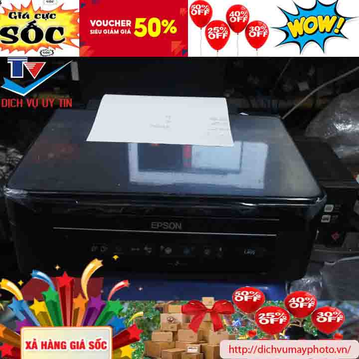 Máy in phun màu cũ Epson L405 đa năng hàng đẹp trên 80% đầy đủ tính năng như in màu in đen trắng photocopy scan in wifi | BigBuy360 - bigbuy360.vn