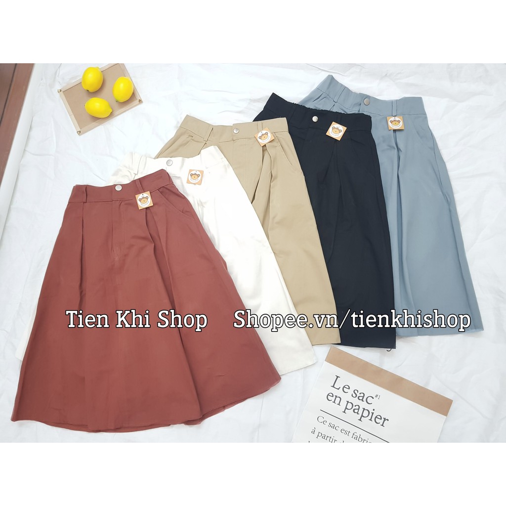 Có hình thật - Chân váy dài kaki trơn | BigBuy360 - bigbuy360.vn
