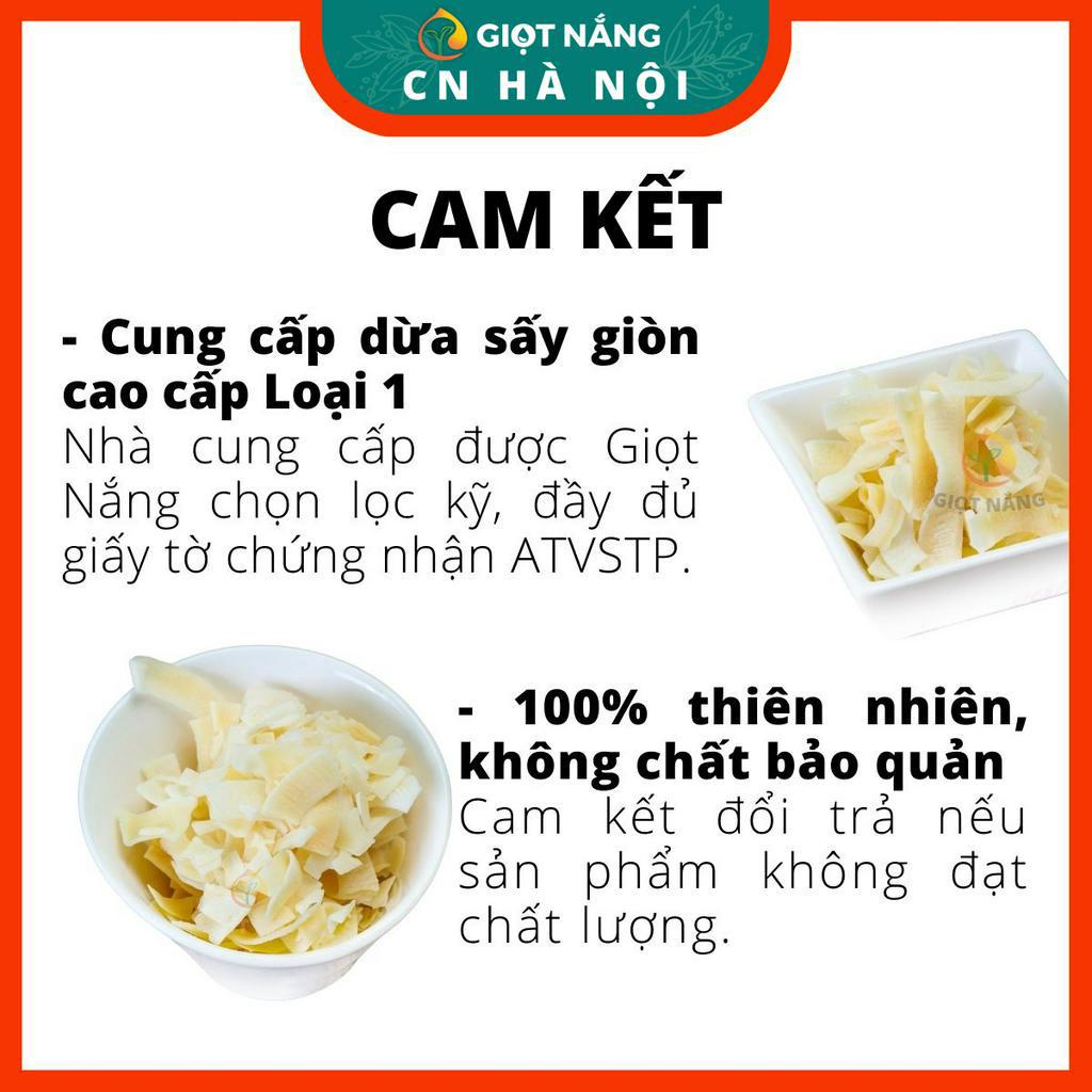 Dừa khô sấy giòn cao cấp LOẠI 1 ít đường bổ sung dinh dưỡng đồ ăn healthy hộp 300g từ Nông Sản Giọt Nắng CN Hà Nội