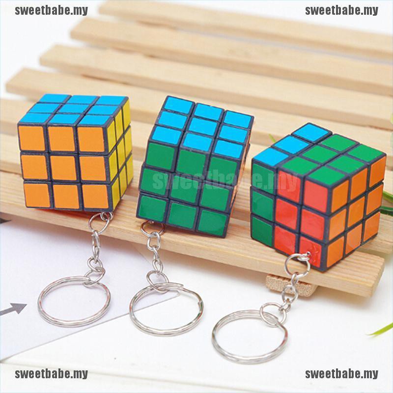 Móc Chìa Khóa Hình Khối Rubik 3cm Sáng Tạo