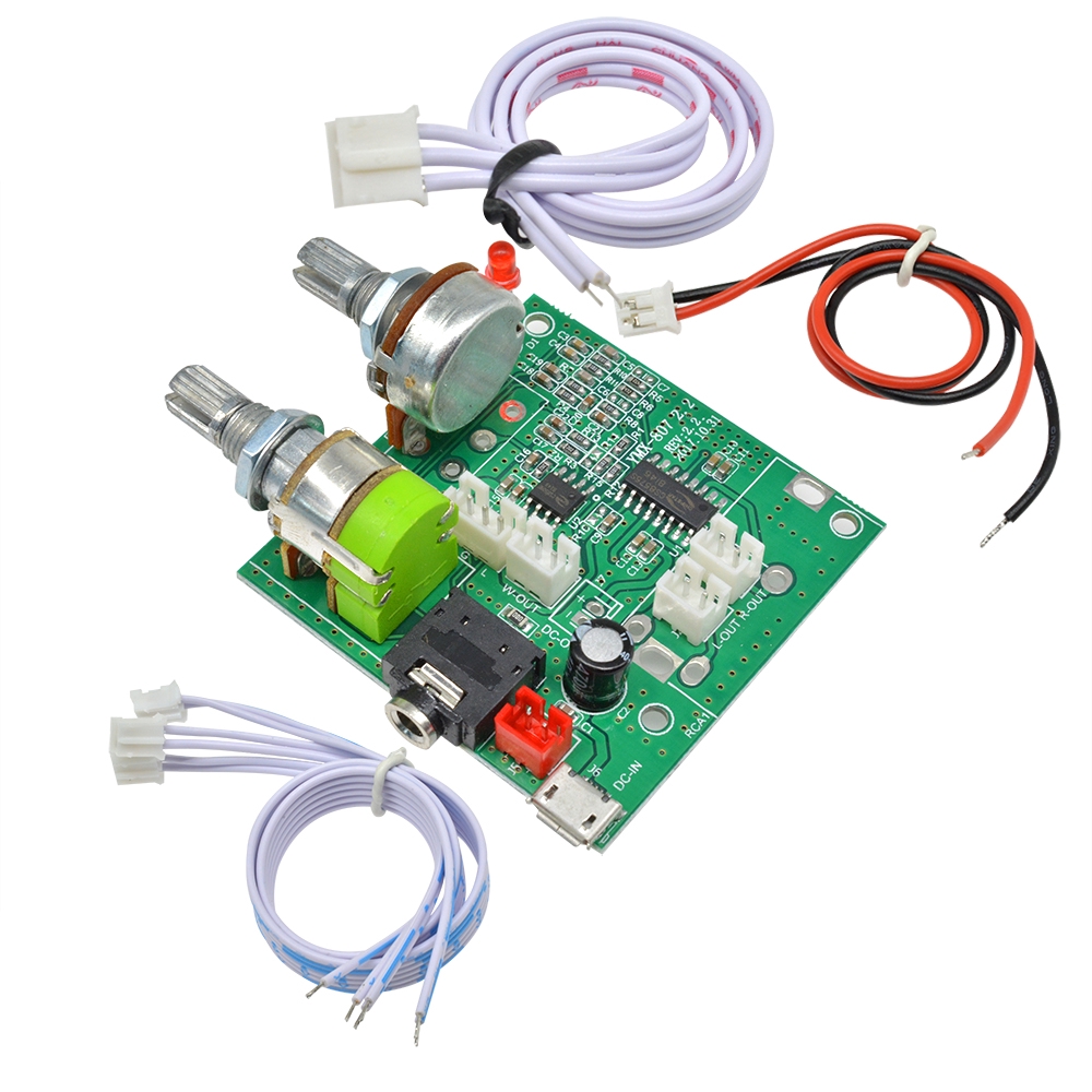 DIYMORE Bảng mạch khuếch đại âm thanh kỹ thuật số DC 5V 20W 2.1 2 kênh 3D chuyên dụng