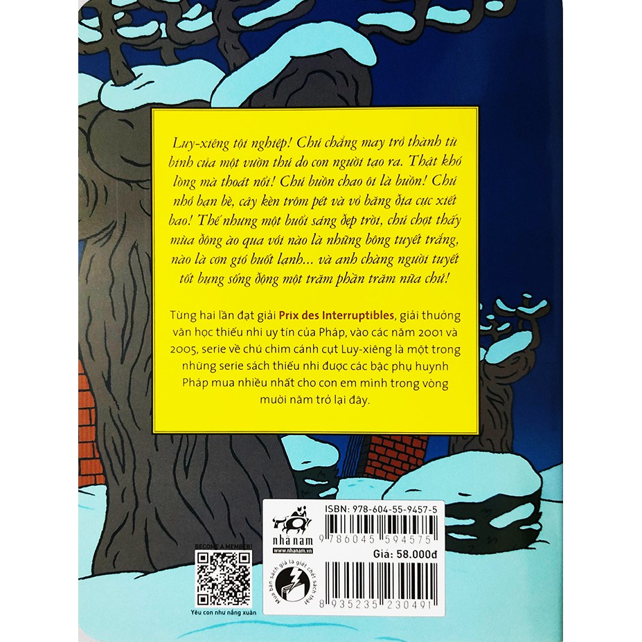 Sách cho bé - Bộ 4 cuốn Chú Chim Cánh Cụt Luy-Xiêng - Tác giả Jean Marc Mathis