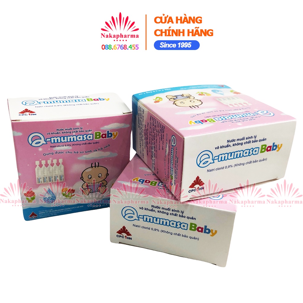 Nước muối sinh lý vô khuẩn Q-mumasa Baby an toàn cho bé sơ sinh và trẻ nhỏ – Qmumasa Qmamusa