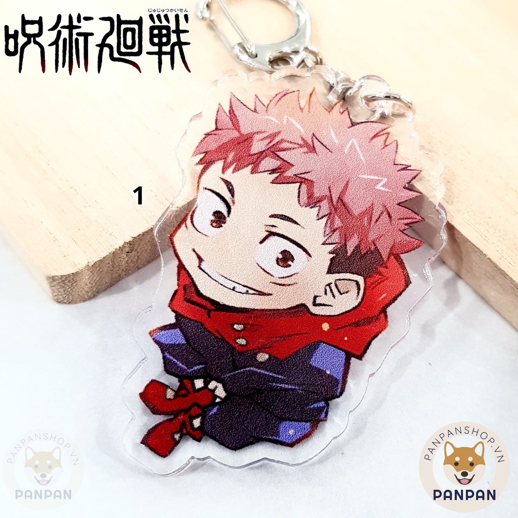 Móc khóa mica Anime Jujutsu Kaisen 9 nhân vật (6cm)