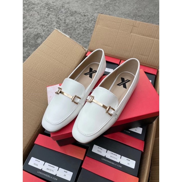Giày lười nữ LRX Giày Loafers da Pu cao cấp xuất dư 0622