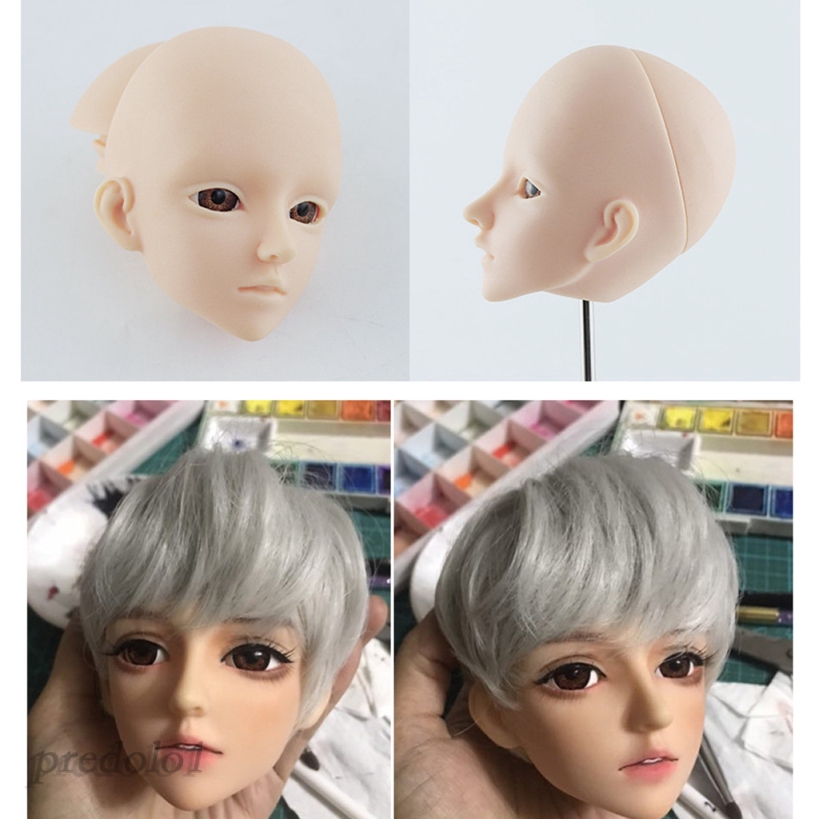 1/3 Doll Makeup Head Mold with 4D Eyes Parts Doll Making Repair Flesh-color