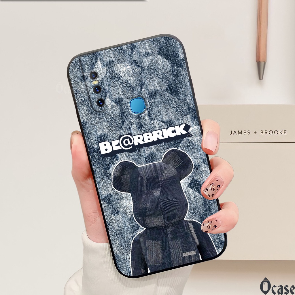 Ốp lưng Vivo V15 / V15 Pro in hình gấu cạnh viền vuông có bảo vệ camera