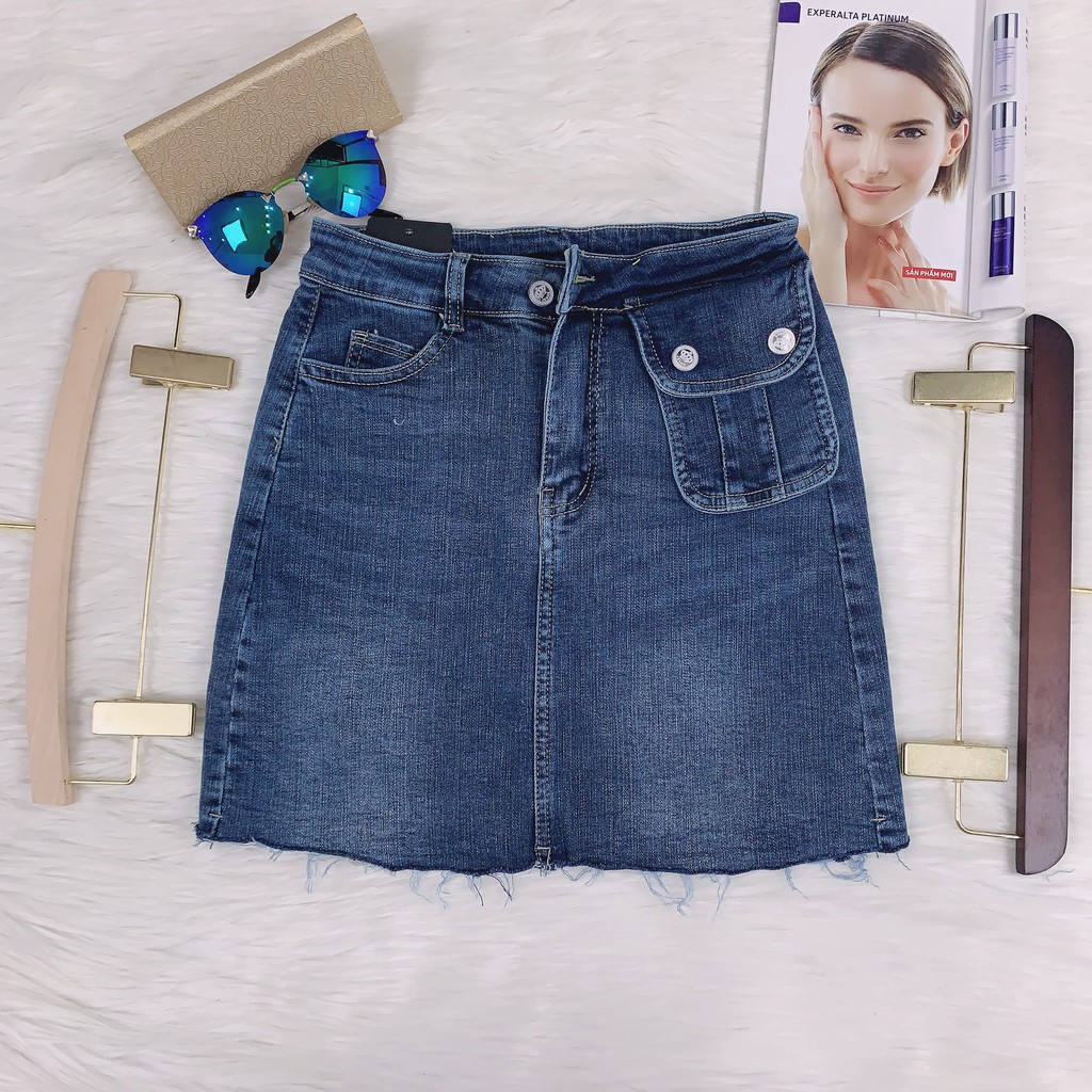 [HÀNG CAO CẤP] Váy Jean nữ túi trước xanh V3251 [MPVC] | BigBuy360 - bigbuy360.vn