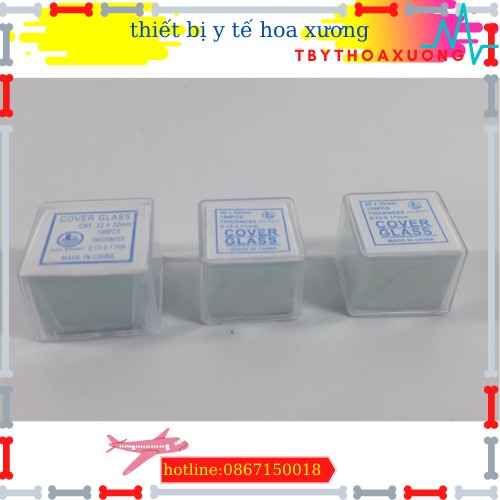 (com bo 5 hộp )Lamen kính hiển vi 22x22mm