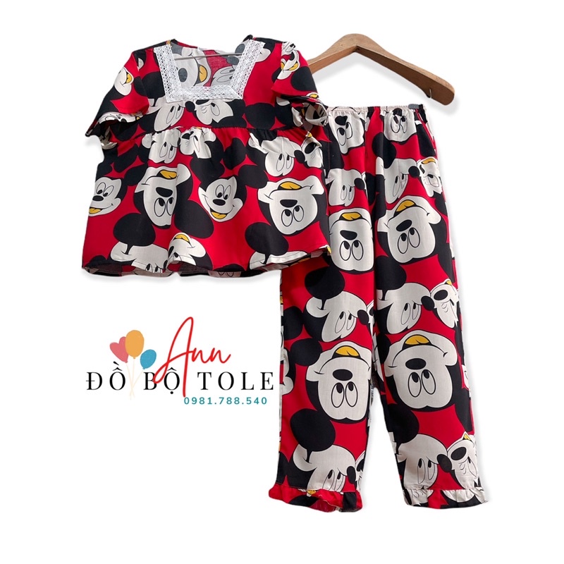 [ Ann - ĐỒ BỘ TOLE ] TAY NGẮN QUẦN DÀI CỔ VUÔNG ( 45-65kg) | BigBuy360 - bigbuy360.vn