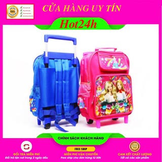[hàng cao cấp]- Balo kéo đi học cho học sinh hình siêu nhân, công chúa