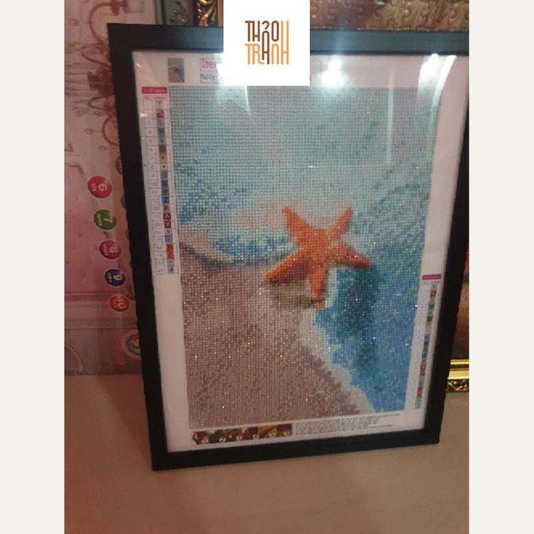 Khung Tranh Đính Đá 20x30,25x35,30x40 - Mặt Mica Trong Suốt- Đóng khung tranh theo yêu cầu