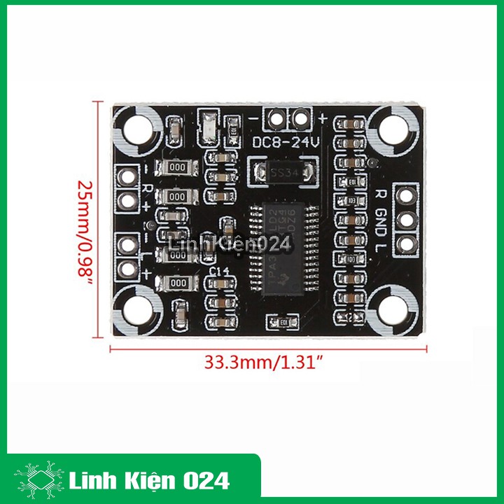 Module Khuyếch Đại Âm Thanh TPA3110 2x15W 8-18VDC 3A Class D