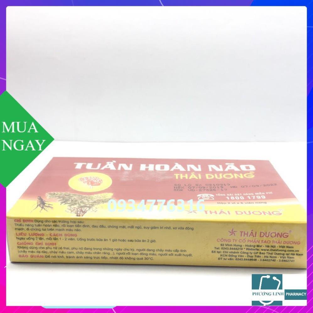 VIÊN NANG TUẦN HOÀN NÃO THÁI DƯƠNG hộp 12 viên