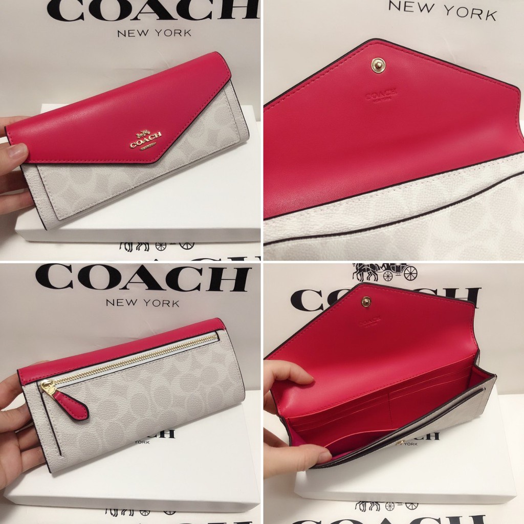 COACH Ví Da Bò Dáng Dài Thời Trang Cho Nữ F31547