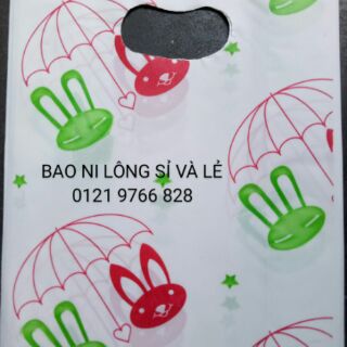 BAO NILON Trắng hình size 15