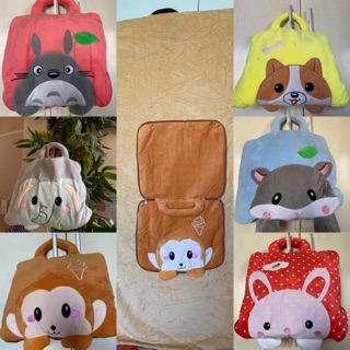 🍓 Gối- Mền Đa Năng 2 Trong 1 hình thú dễ thương