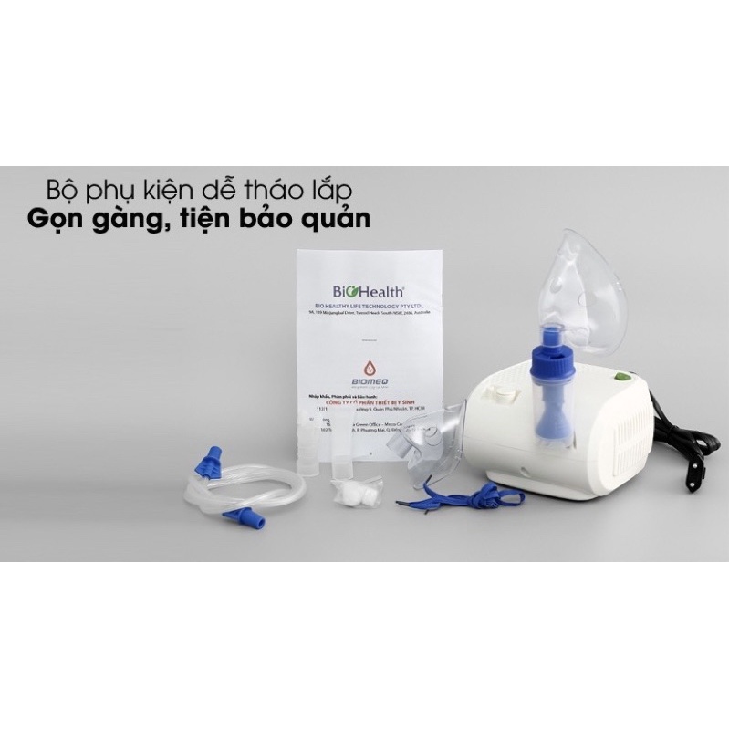 MÁY XÔNG MŨI HỌNG BIOHEALTH NEB - Bảo hành 3 năm