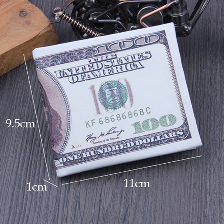 Ví da nam in hình tiền 100USD