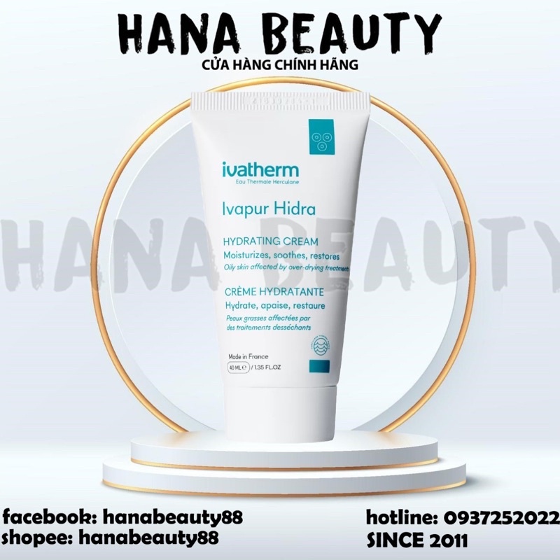 Kem Cấp Ẩm Phục Hồi Ivapur Hydra Ivatherm của Pháp 40ml