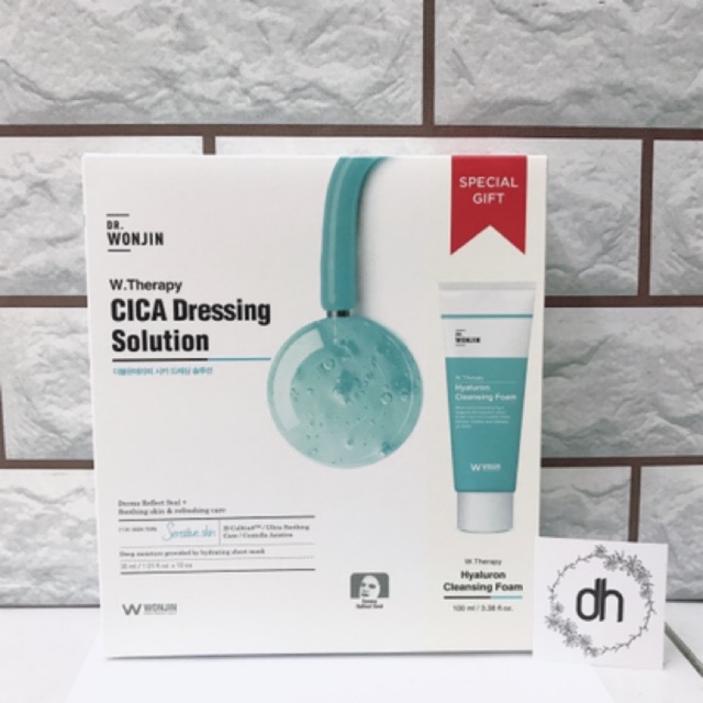 MẶT NẠ GIẤY WONJIN MASK Cica Dressing Solution - Màu xanh da trời