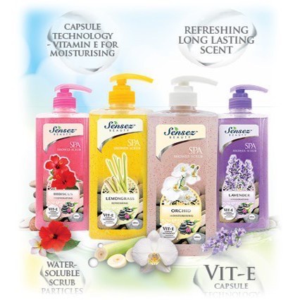 SỮA TẮM DƯỠNG ẨM, GIÚP DA MỀM MỊN, CÓ HẠT MASSAGE SENSEZ BEAUTY SPA 680ml