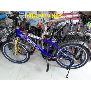[LH CHIẾT KHẤU] [HÀNG RẺ TỐT ĐẸP] XE 20 INCH BÉ TRAI 7 ĐẾN 12 TUỔI CÓ GIỎ CÓ BAGA CÓ CHẮN SÊN HÀNG Y HÌNH LH Ngay ạ