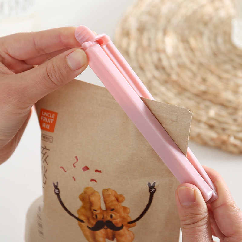 Set 5 kẹp miệng túi bằng nhựa chống ẩm màu sắc ngọt ngào