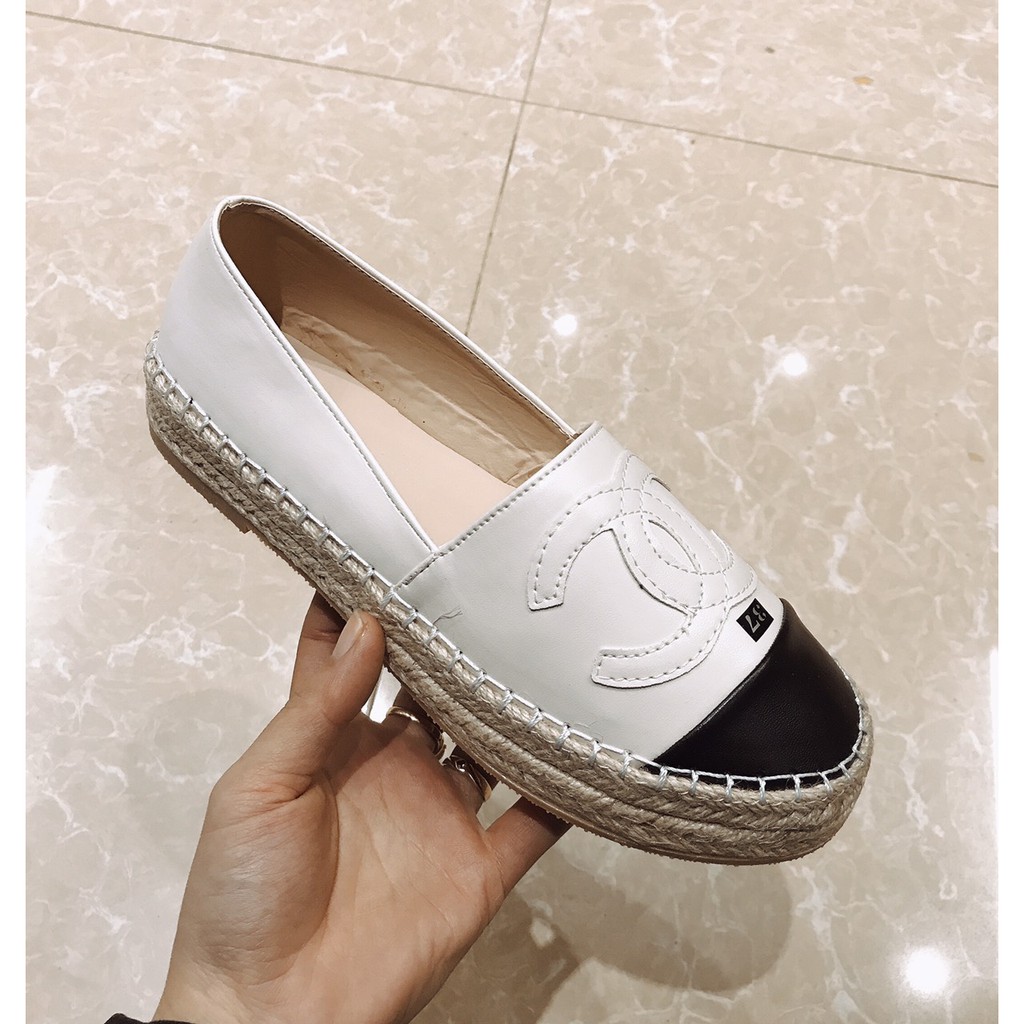 Giày slip on da mịn viền cói hàng đẹp - 2P | BigBuy360 - bigbuy360.vn