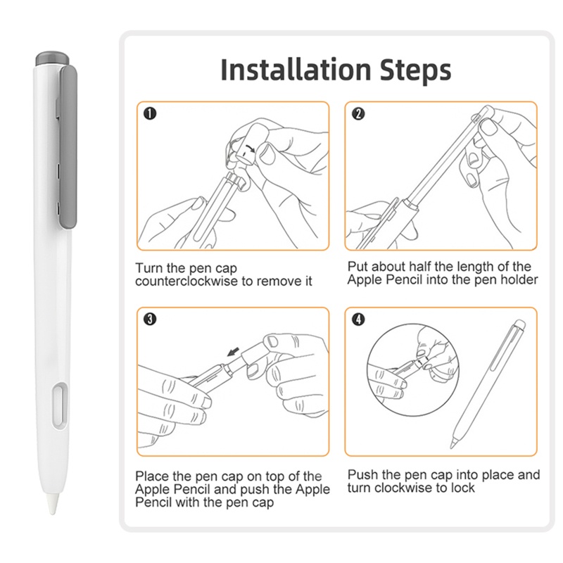 Vỏ Bảo Vệ Bút Cảm Ứng Apple Pencil Thế Hệ Thứ 2 Có Thể Thu Gọn