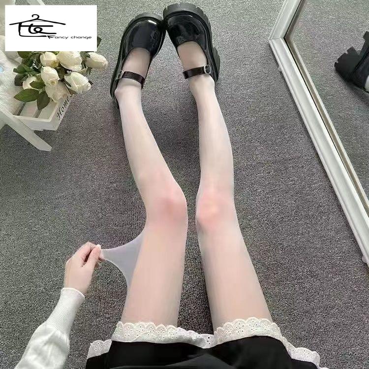 Quần Tất Đen Mỏng Chống Chảy Xệ In Chữ Quyến Rũ Thời Trang Mùa Hè Cho Nữ