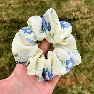 Dây cột tóc scrunchie lụa satin phi bóng sang chảnh - 43