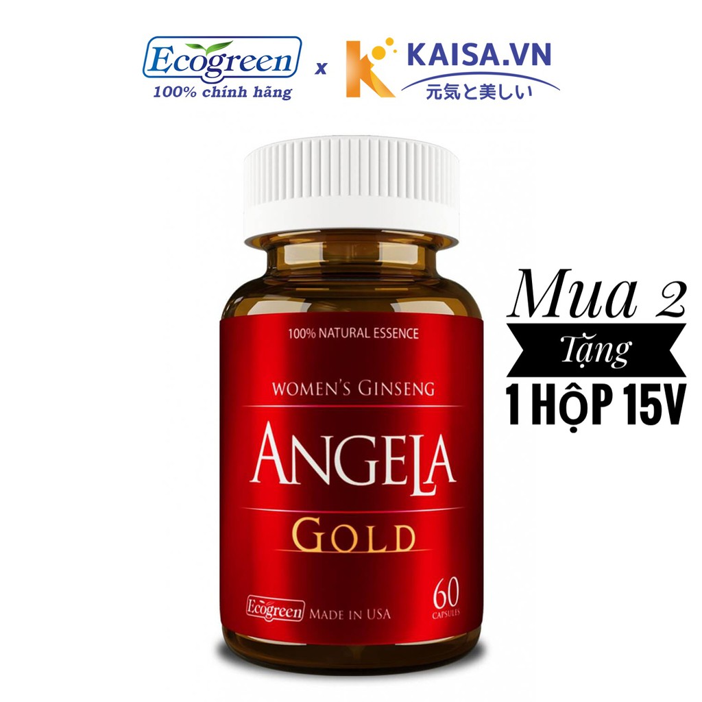 Sâm Angela Gold Hộp 60 Viên, Sinh Lý Nữ, Chính Hãng, Nội Tiết Tố, Full Tích Điểm - Kaisa.vn