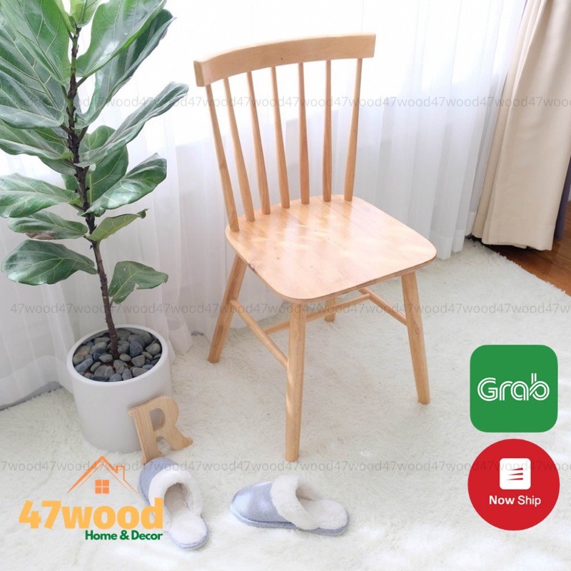 GHẾ LÀM VIỆC BẰNG GỖ CAO 45CM - GHẾ BÀN ĂN 47WOOD