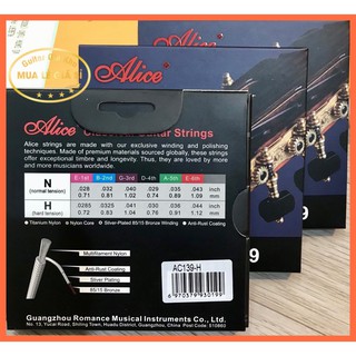 Bộ 6 Dây đàn guitar Classic Alice AC-139