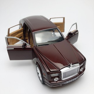 Xe Rolls Royce Phantom mô hình tỉ lệ 1:24 XLG khung thép, sơn tĩnh điện màu Đỏ mận