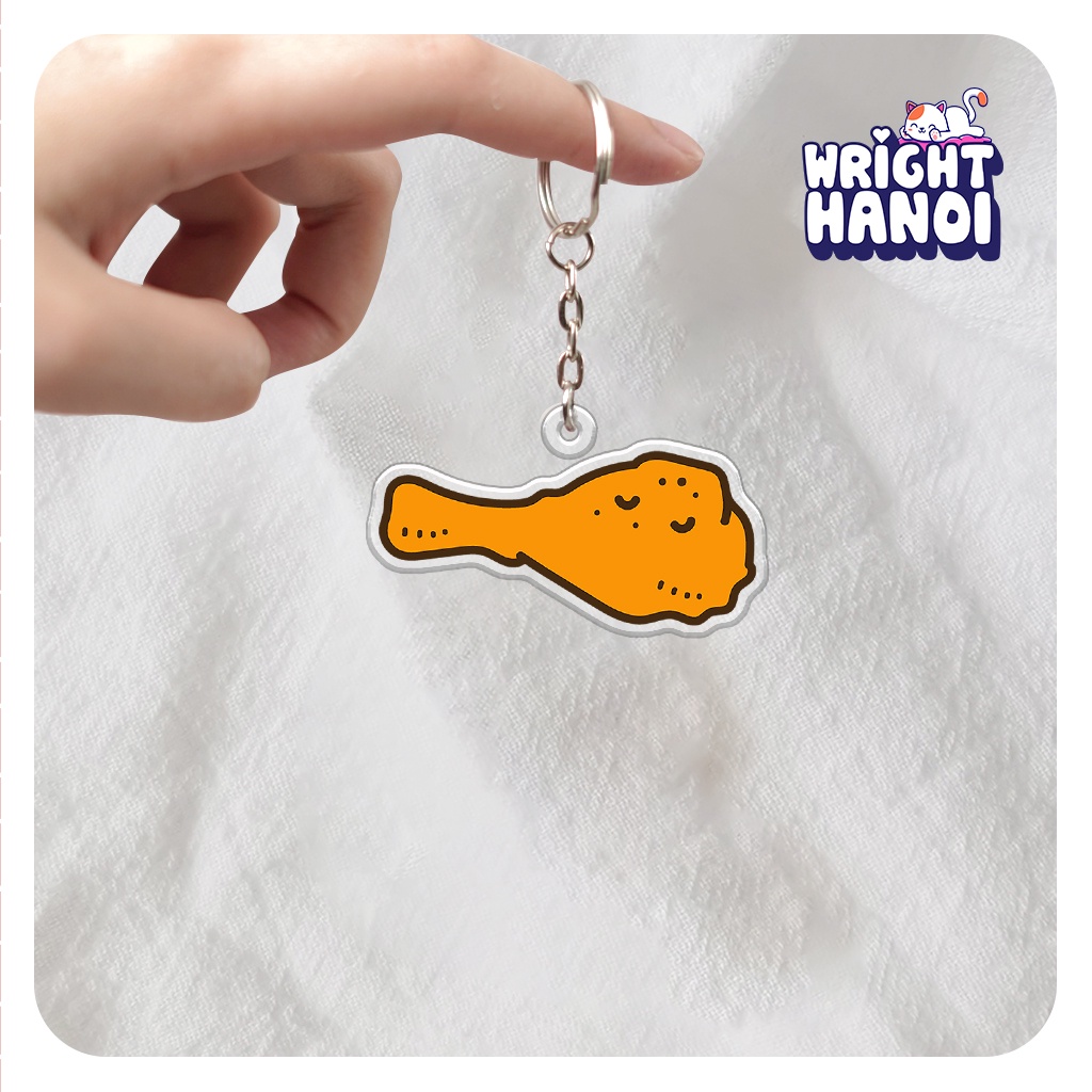 Móc khóa đùi gà hoạt hình dễ thương cho bạn bè, người yêu