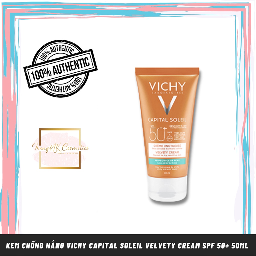 Kem Chống Nắng Vichy Capital Soleil Velvety Cream SPF 50+ 50ml (Dành Cho Da Thường - Da Khô)