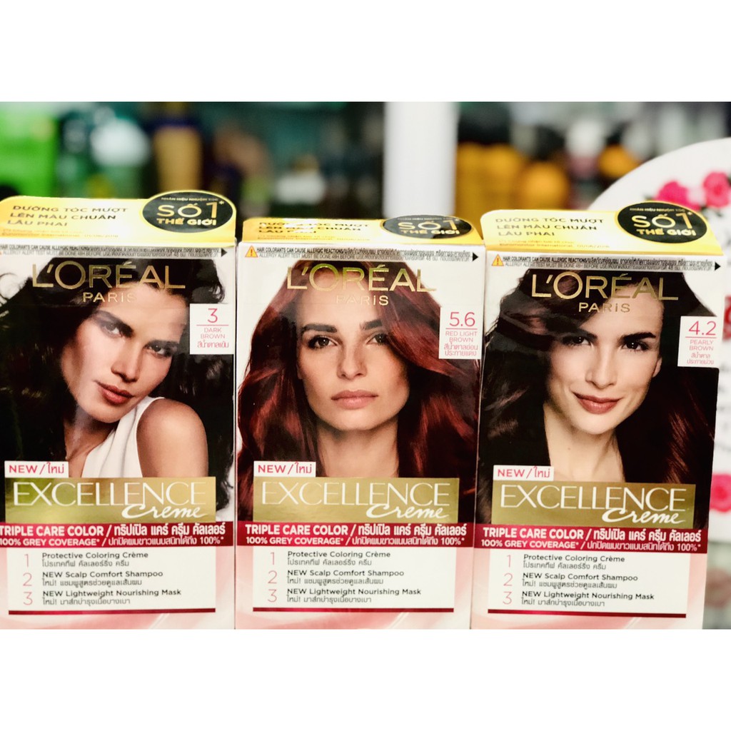 Nhuộm dưỡng tóc phủ bạc L'Oreal Paris Excellence Creme