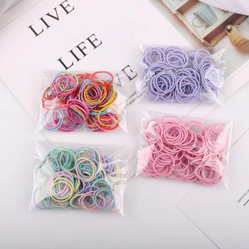 Set dây buộc tóc JIUDUOLAN cao su co giãn không đau nhiều màu sắc tùy chọn bảo vệ môi trường cho trẻ em